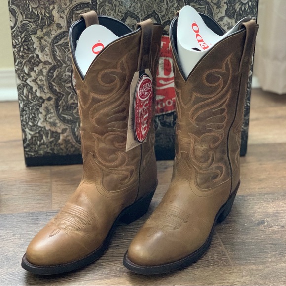 Laredo Shoes - ↘️🤠Laredo Tan Distressed Leather Western Boots